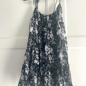 Black and white floral sundress